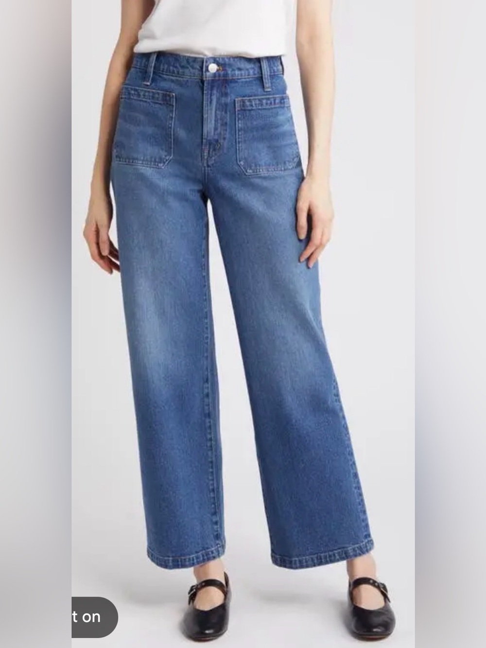 Madewell the perfect vintage wide leg jeans Sz 28 petite
